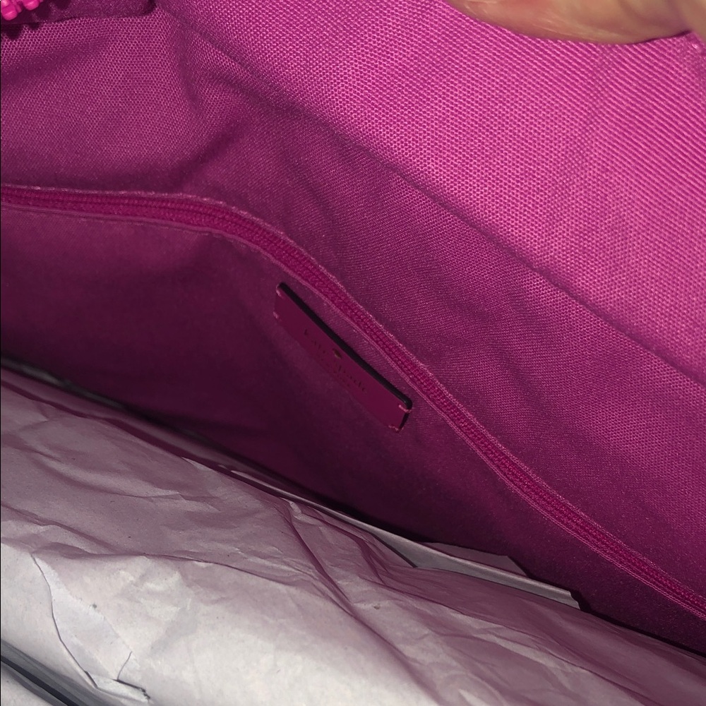 Kate Spade Jett Large Canvas Tote Magenta - Picture 12 of 13